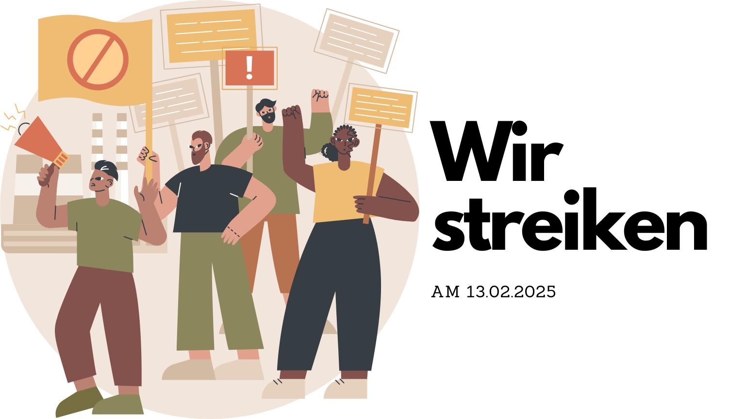 Streik am Donnerstag, 13.02.2025